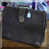 H18. Vintage monogrammed briefcase. 